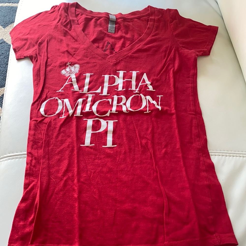 Alpha Omicron Pi 2013 Recruitment V Neck Tee
